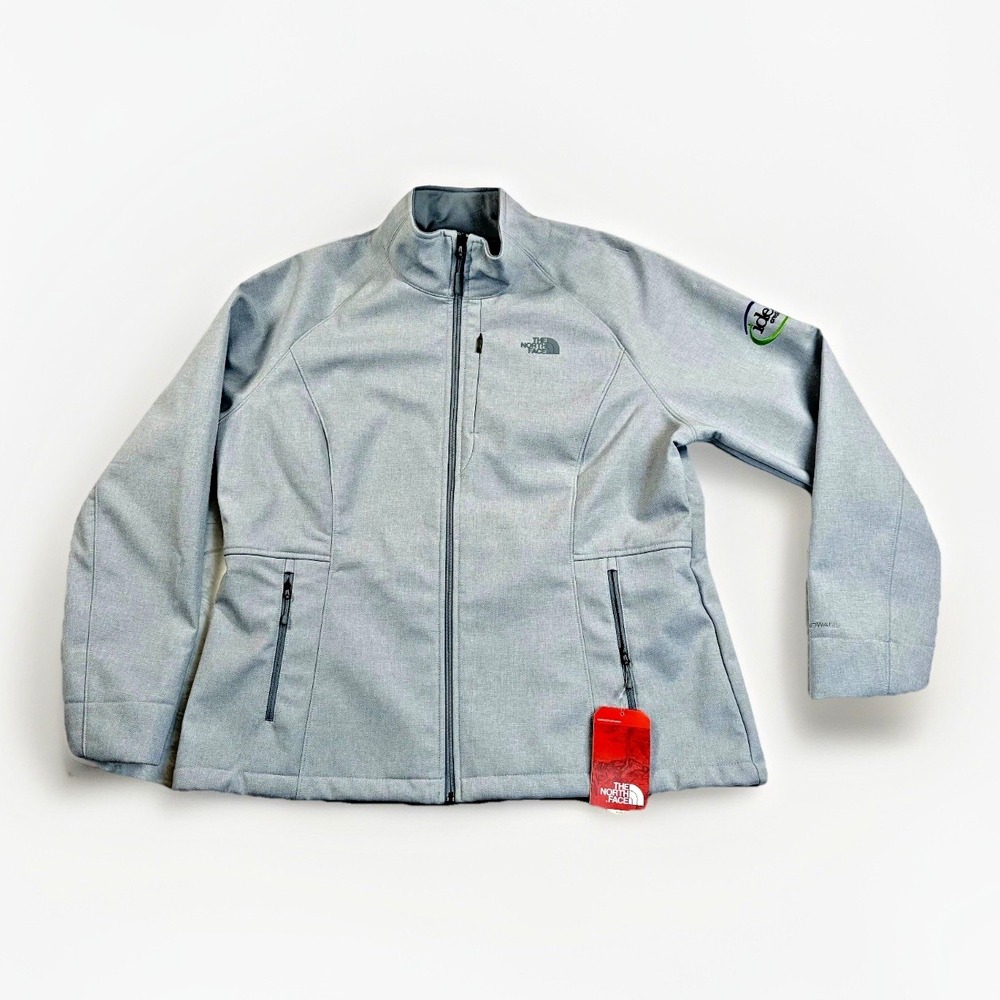 The North Face Softshell Jacket Womens XXL Gray Apex Bionic Full Zip NWT